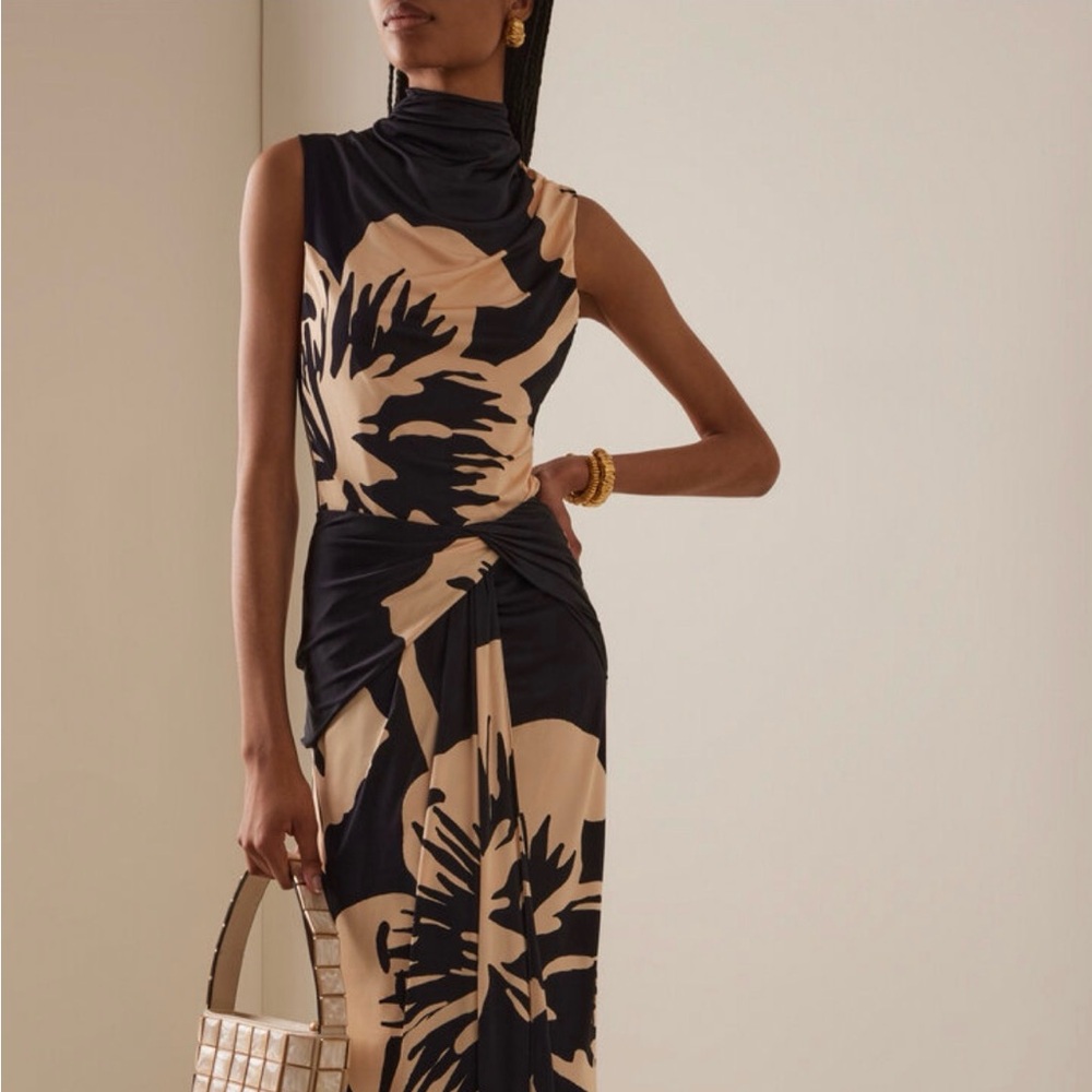 Johanna Ortiz Black and Cream Skirt Set